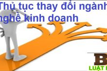 Thay đổi nghành nghề kinh doanh tại Thanh Hóa