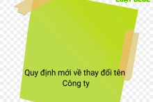 Quy định về thay đổi tên công ty mới nhất tại Thanh Hóa