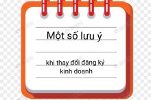 Lưu ý khi thay đổi đăng ký kinh doanh